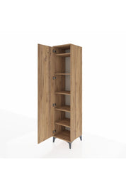 Hyperion Dolap 5 Raflı Tek Kapaklı 44x44x195 Çam-Çam