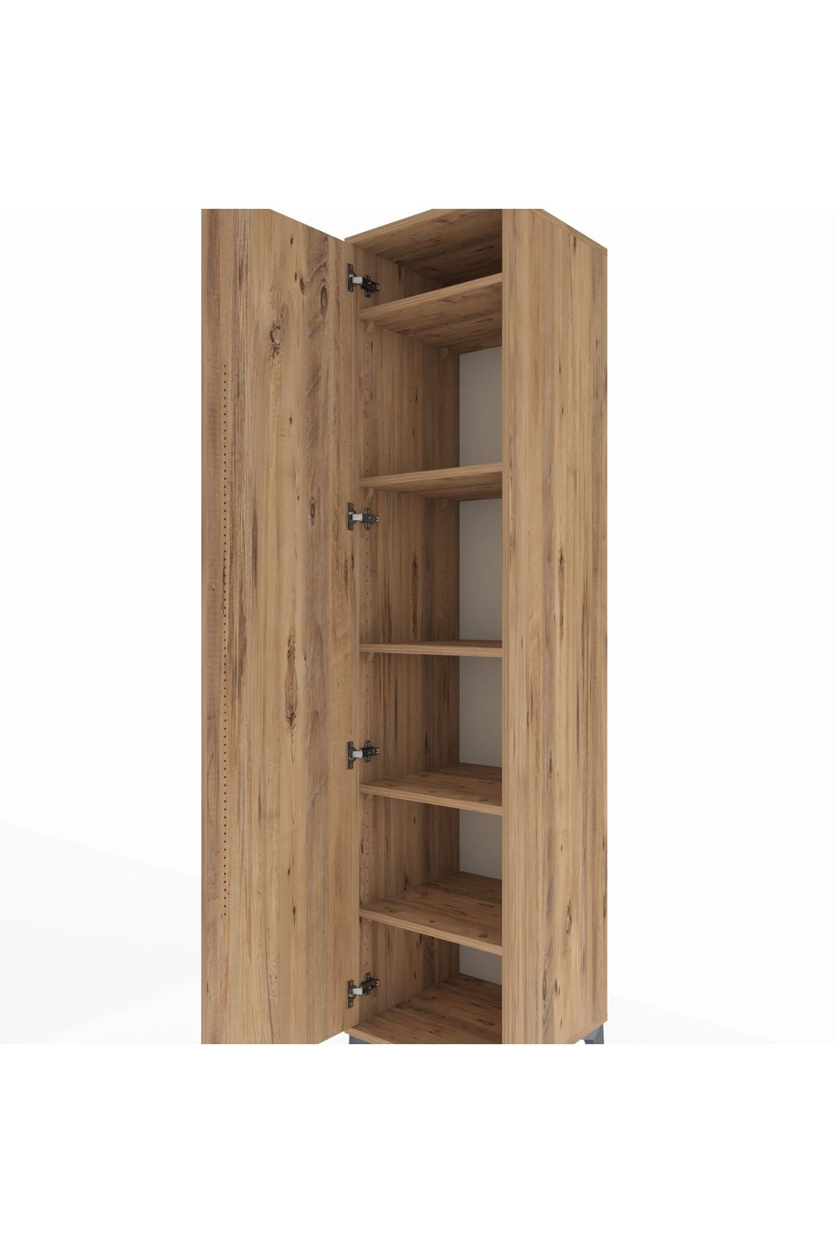 Hyperion Dolap 5 Raflı Tek Kapaklı 44x44x195 Çam-Çam