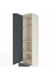 Hyperion Dolap 3 Raflı Tek Çekmeceli Tek Askılı 44x44x195 Aytaşı-Antrasit