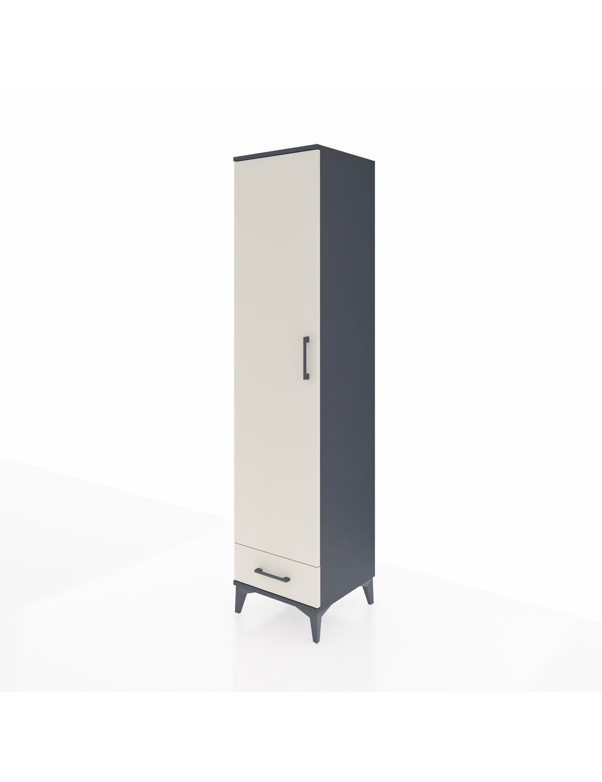 Hyperion Dolap 3 Raflı Tek Çekmeceli Tek Askılı 44x44x195 - S58M098V4B