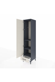 Hyperion Dolap 3 Raflı Tek Çekmeceli Tek Askılı 44x44x195 Antrasit-Aytaşı