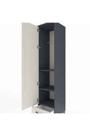 Hyperion Dolap 3 Raflı Tek Çekmeceli Tek Askılı 44x44x195 Antrasit-Aytaşı