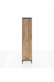 Hyperion Dolap 3 Raflı Tek Çekmeceli Tek Askılı 44x44x195 Antrasit-Çam