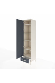 Hyperion Dolap 5 Raflı Tek Çekmeceli Tek Kapaklı 44x44x195 Aytaşı-Antrasit