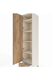 Hyperion Dolap 5 Raflı Tek Çekmeceli Tek Kapaklı 44x44x195 Aytaşı-Çam