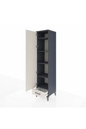 Hyperion Dolap 5 Raflı Tek Çekmeceli Tek Kapaklı 44x44x195 Antrasit-Aytaşı