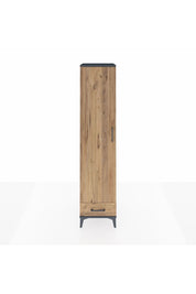 Hyperion Dolap 5 Raflı Tek Çekmeceli Tek Kapaklı 44x44x195 Antrasit-Çam