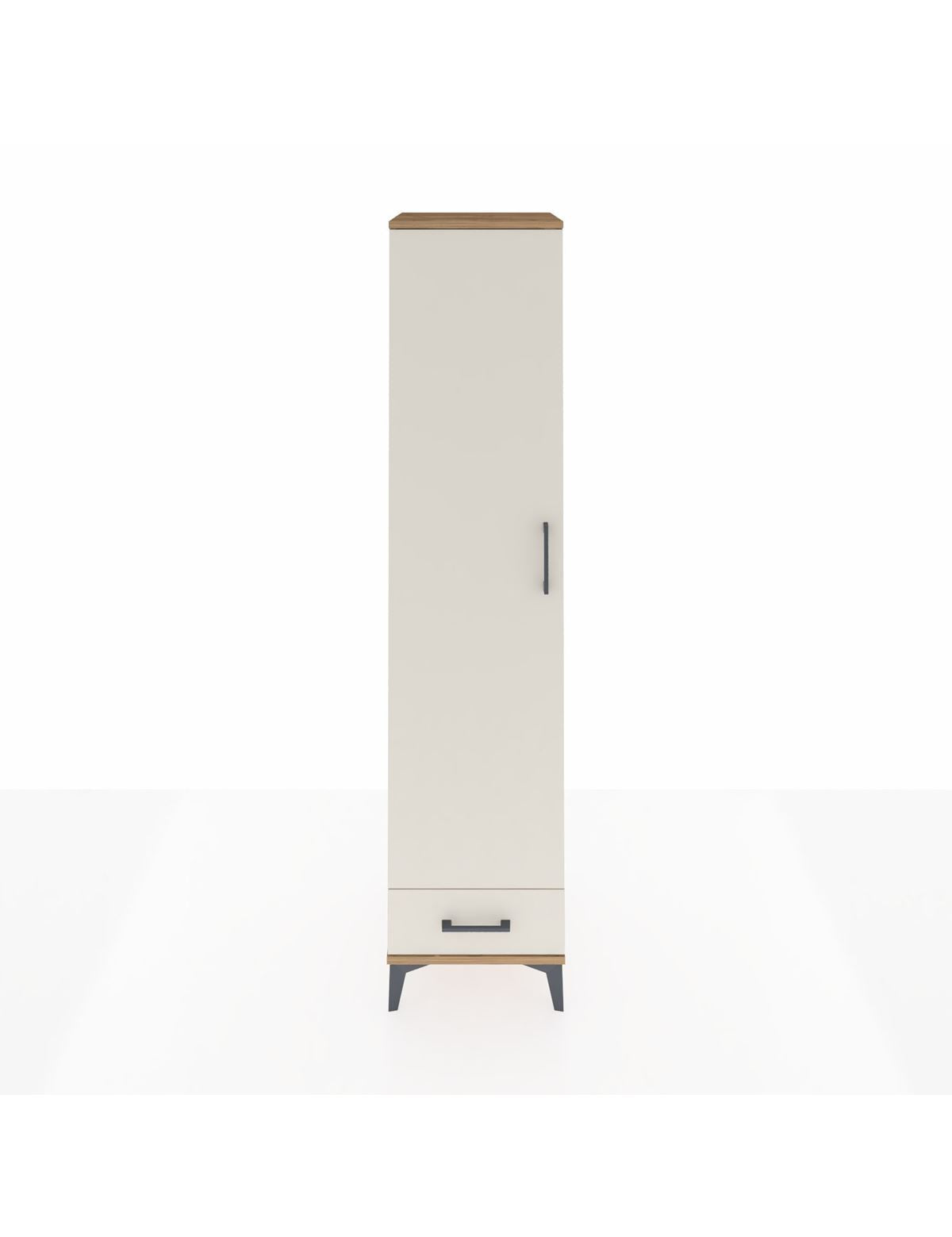 Hyperion Dolap 5 Raflı Tek Çekmeceli Tek Kapaklı 44x44x195 Çam-Aytaşı