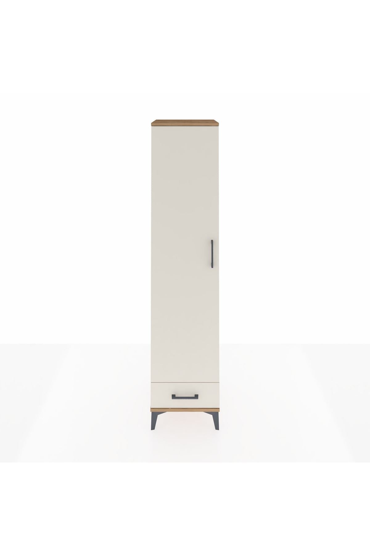 Hyperion Dolap 5 Raflı Tek Çekmeceli Tek Kapaklı 44x44x195 Çam-Aytaşı