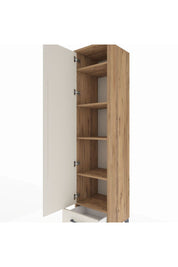 Hyperion Dolap 5 Raflı Tek Çekmeceli Tek Kapaklı 44x44x195 Çam-Aytaşı