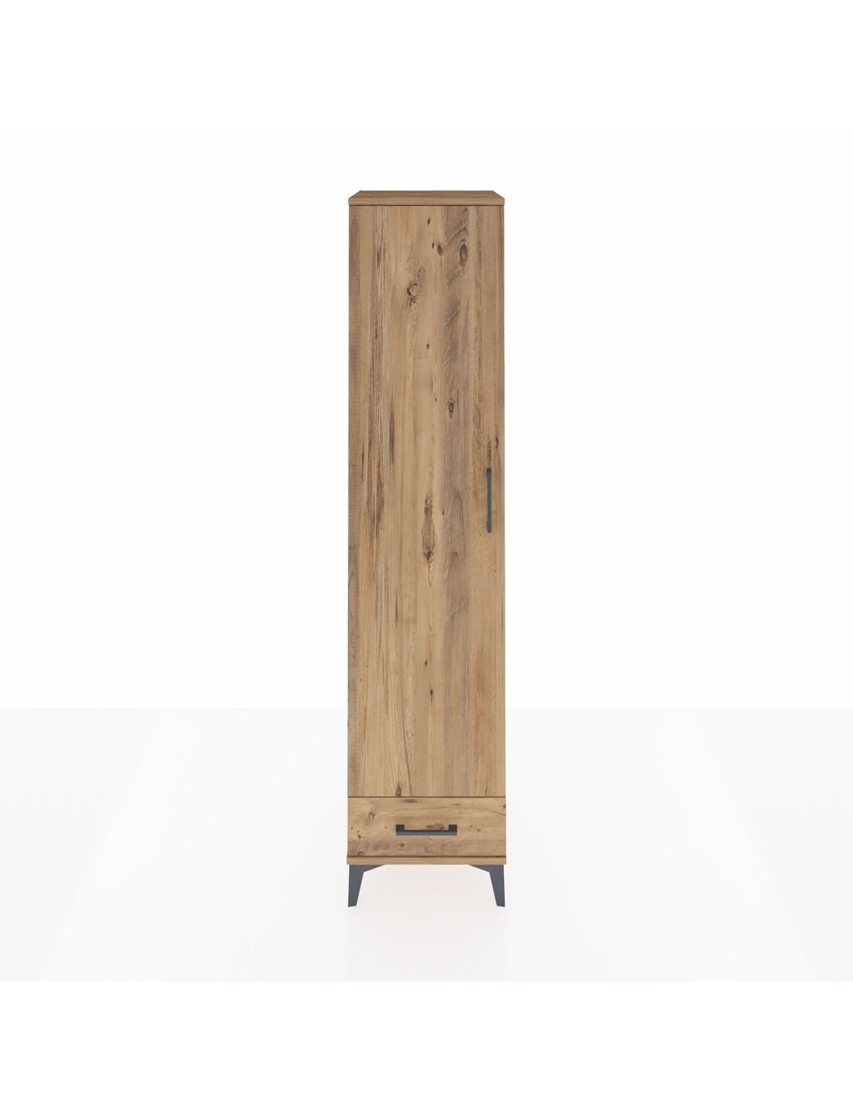 Hyperion Dolap 5 Raflı Tek Çekmeceli Tek Kapaklı 44x44x195 Çam-Çam