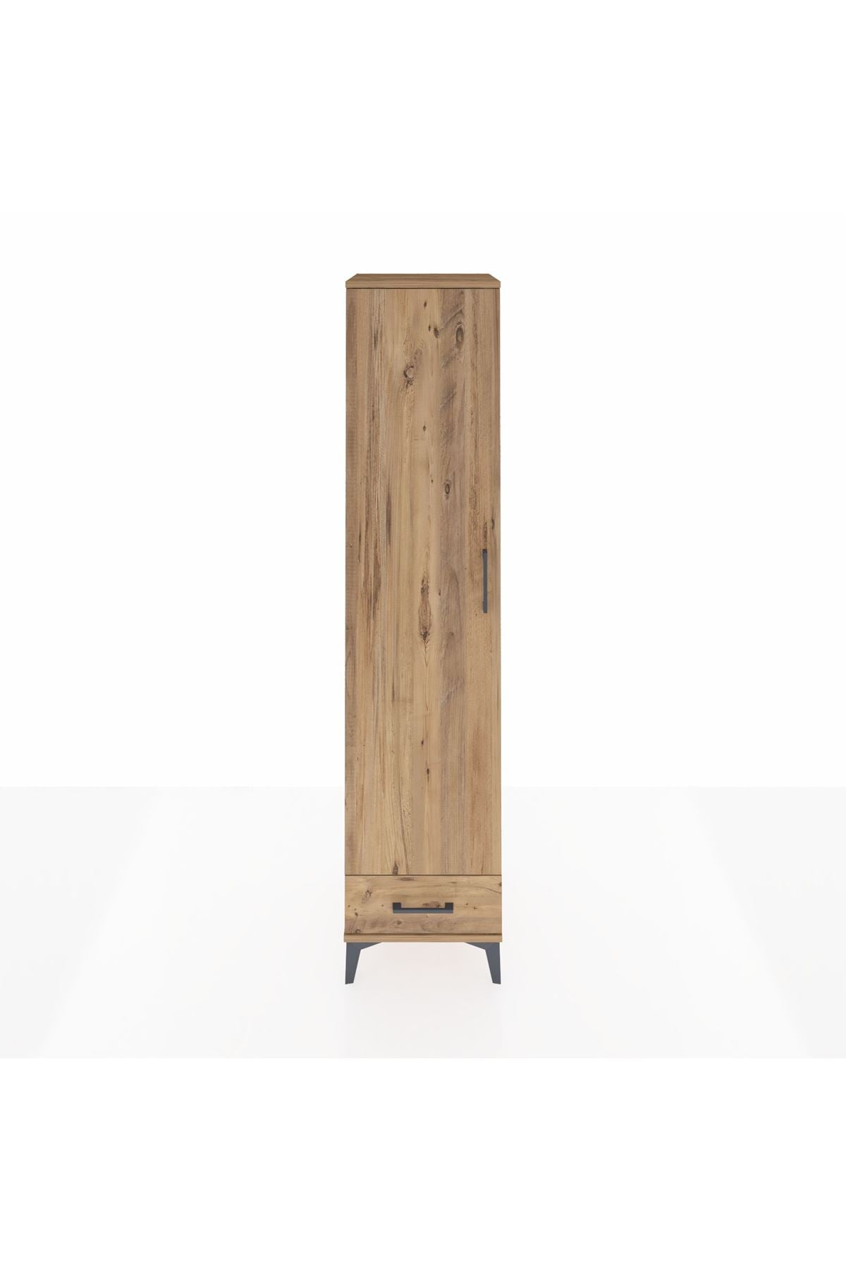 Hyperion Dolap 5 Raflı Tek Çekmeceli Tek Kapaklı 44x44x195 Çam-Çam