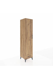 Hyperion Dolap 5 Raflı Tek Çekmeceli Tek Kapaklı 44x44x195 Çam-Çam