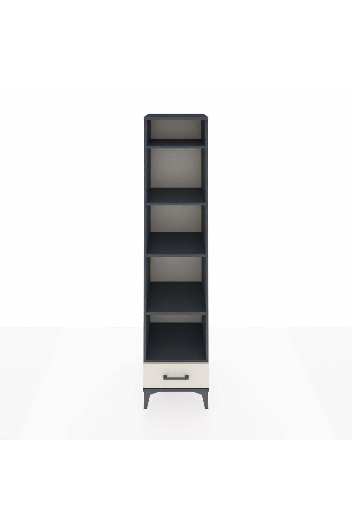 Hyperion Dolap 5 Raflı Tek Çekmeceli 44x44x195 Antrasit-Aytaşı