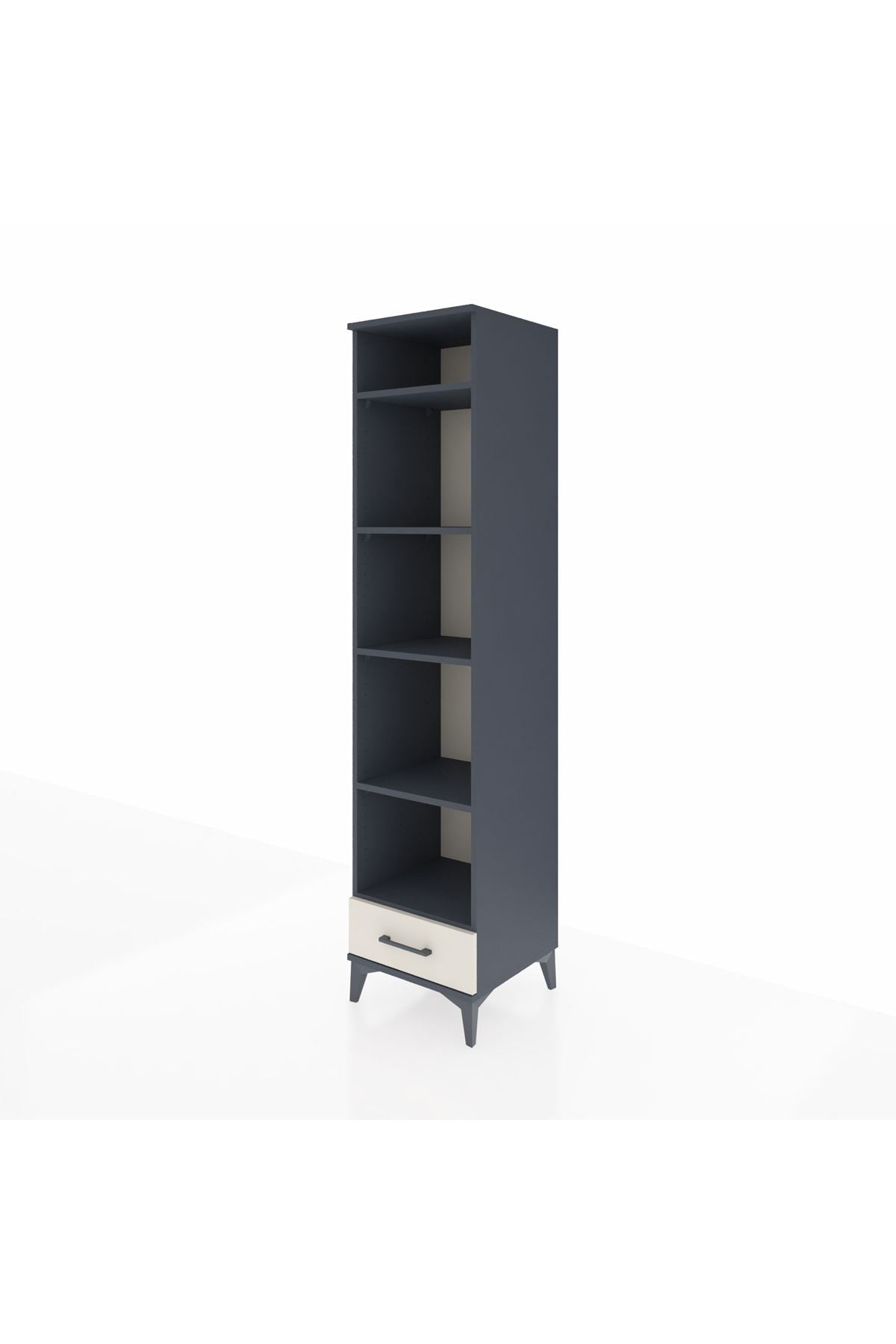 Hyperion Dolap 5 Raflı Tek Çekmeceli 44x44x195 Antrasit-Aytaşı