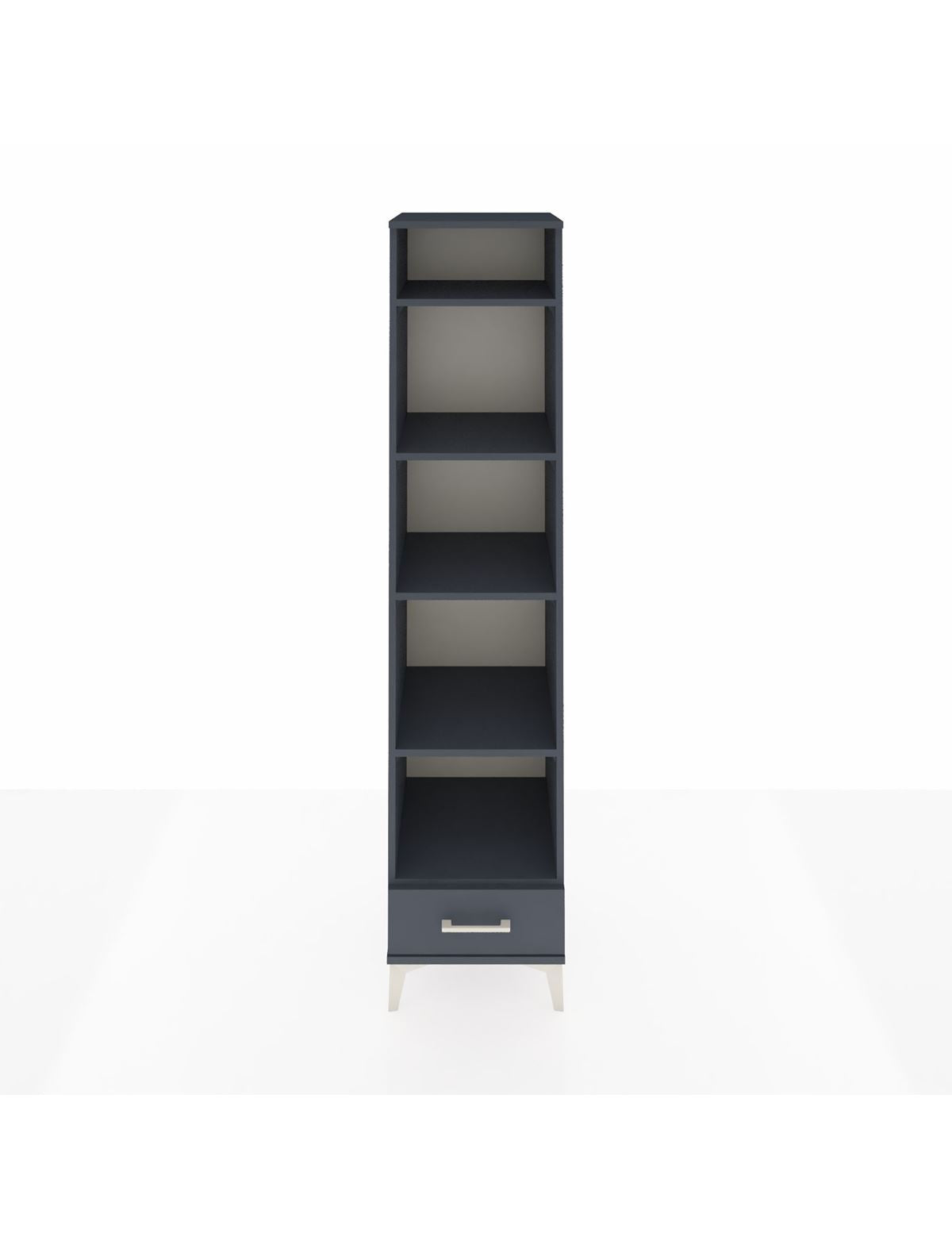 Hyperion Dolap 5 Raflı Tek Çekmeceli 44x44x195 Antrasit-Antrasit