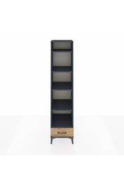 Hyperion Dolap 5 Raflı Tek Çekmeceli 44x44x195 Antrasit-Çam