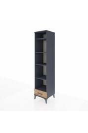 Hyperion Dolap 5 Raflı Tek Çekmeceli 44x44x195 Antrasit-Çam