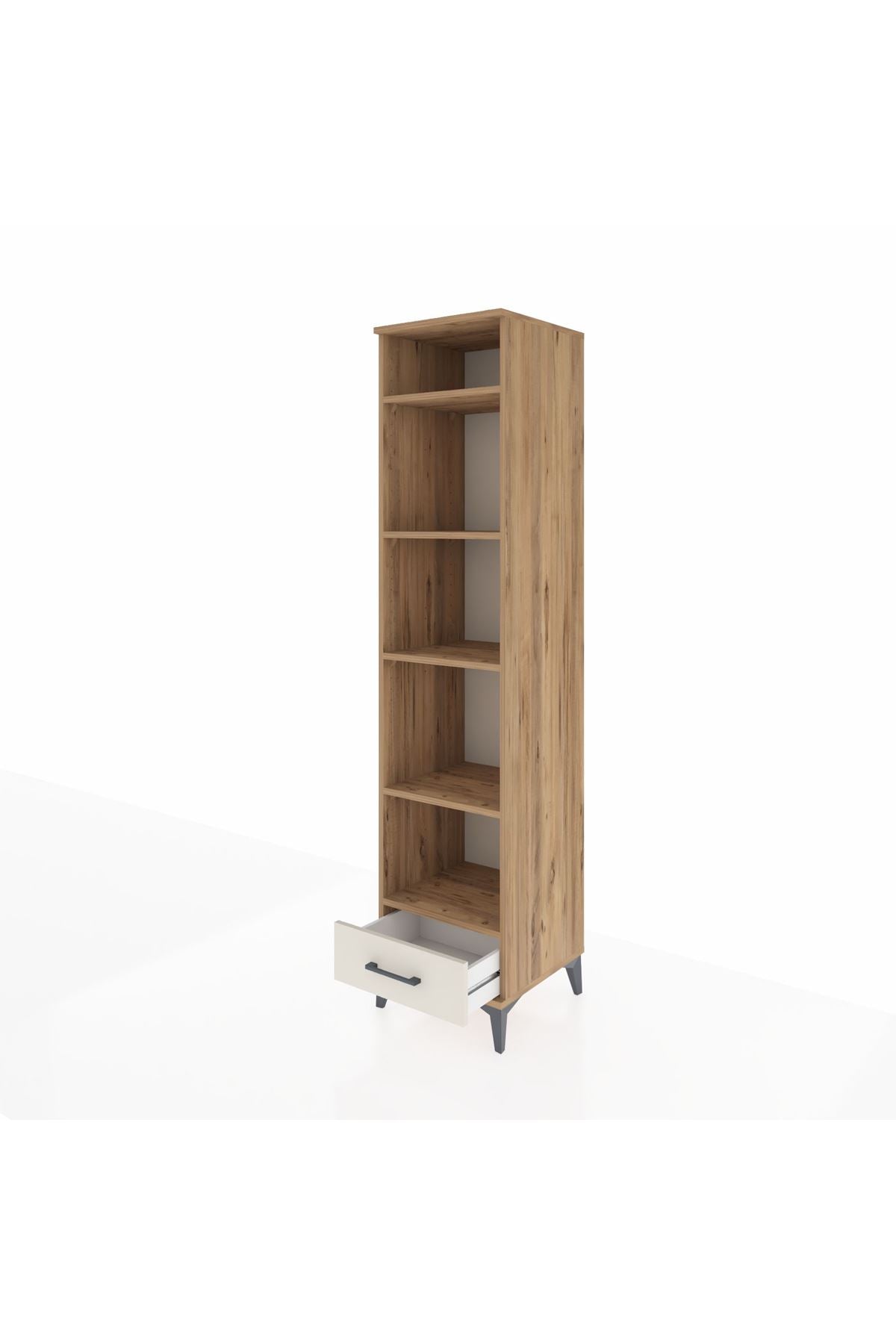 Hyperion Dolap 5 Raflı Tek Çekmeceli 44x44x195 Çam-Aytaşı