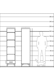Hyperion Dolap 5 Raflı Tek Çekmeceli 44x44x195 Çam-Aytaşı