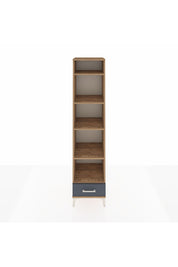 Hyperion Dolap 5 Raflı Tek Çekmeceli 44x44x195 Çam-Antrasit