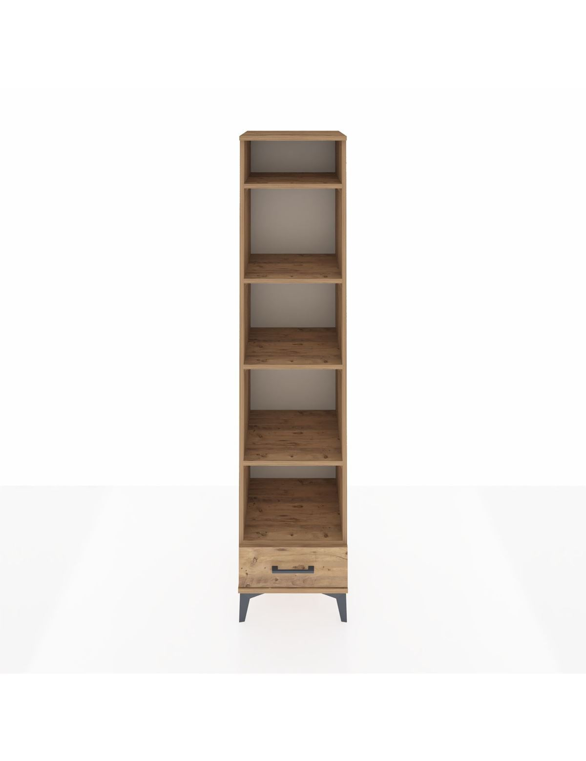 Hyperion Dolap 5 Raflı Tek Çekmeceli 44x44x195 Çam-Çam