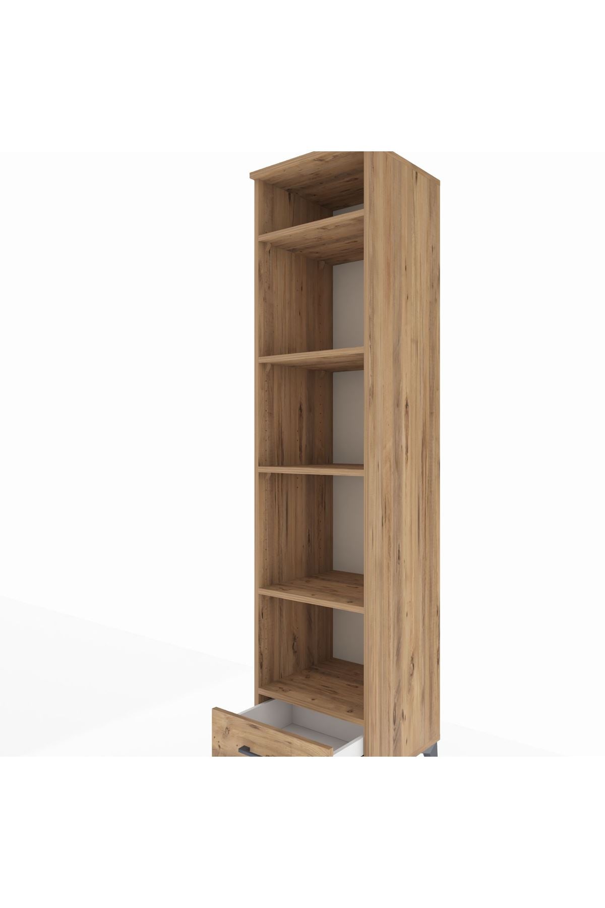 Hyperion Dolap 5 Raflı Tek Çekmeceli 44x44x195 Çam-Çam