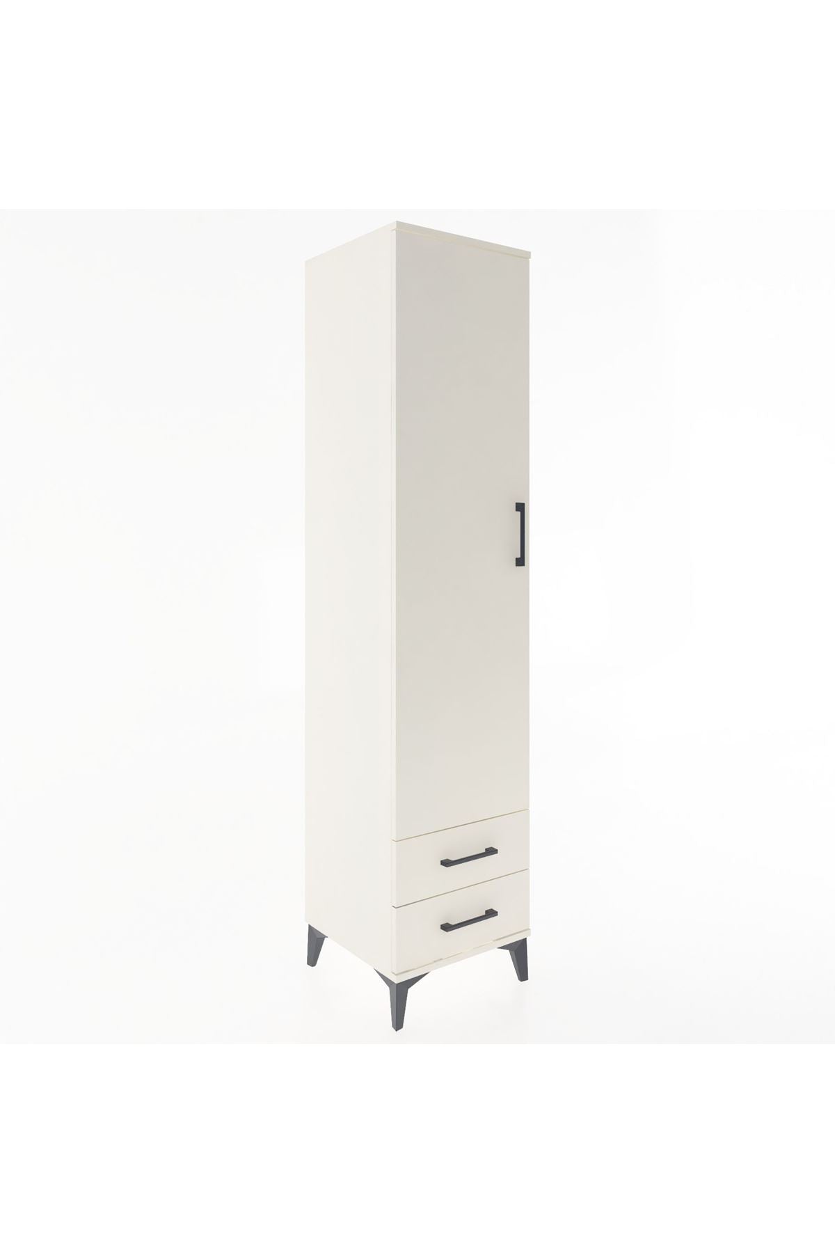 Hyperion Dolap 4 Raflı 2 Çekmeceli Tek Kapaklı 44x44x195 Aytaşı-Aytaşı