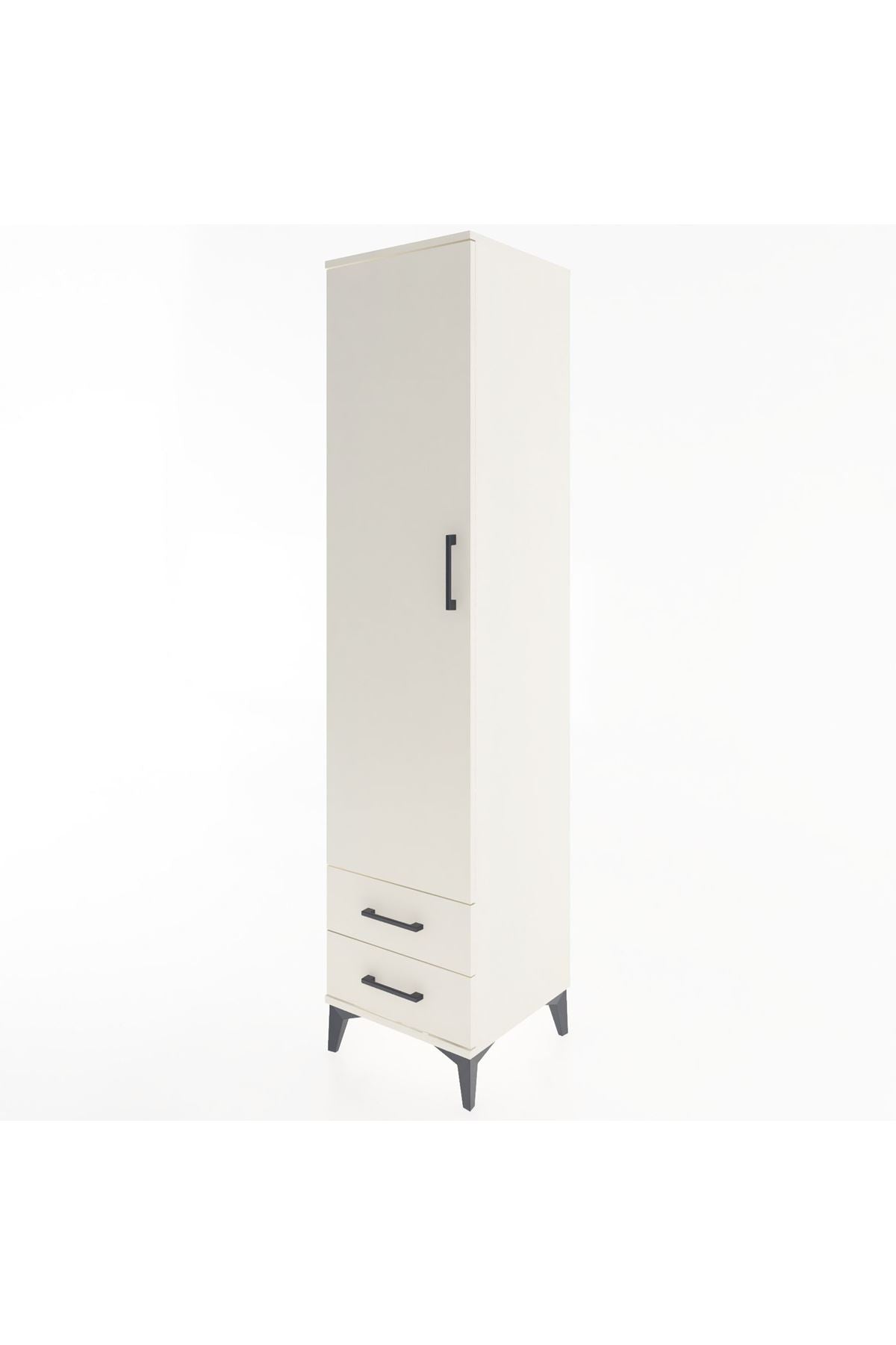 Hyperion Dolap 4 Raflı 2 Çekmeceli Tek Kapaklı 44x44x195 Aytaşı-Aytaşı