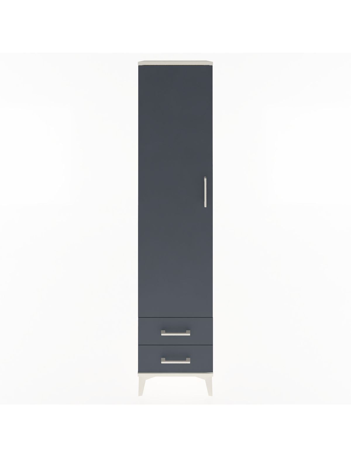 Hyperion Dolap 4 Raflı 2 Çekmeceli Tek Kapaklı 44x44x195 Aytaşı-Antrasit