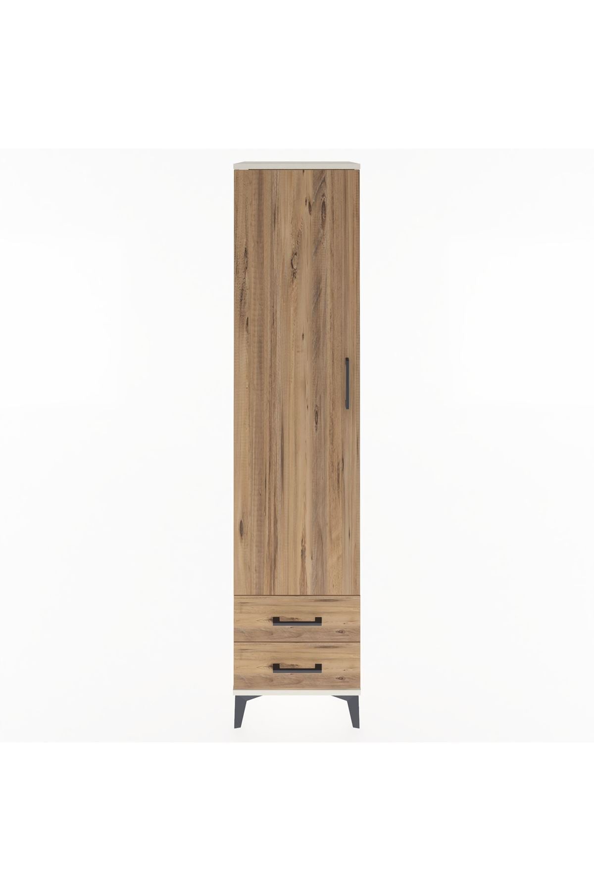 Hyperion Dolap 4 Raflı 2 Çekmeceli Tek Kapaklı 44x44x195 Aytaşı-Çam