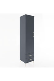 Hyperion Dolap 4 Raflı 2 Çekmeceli Tek Kapaklı 44x44x195 Antrasit-Antrasit