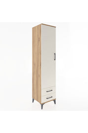 Hyperion Dolap 4 Raflı 2 Çekmeceli Tek Kapaklı 44x44x195 Çam-Aytaşı