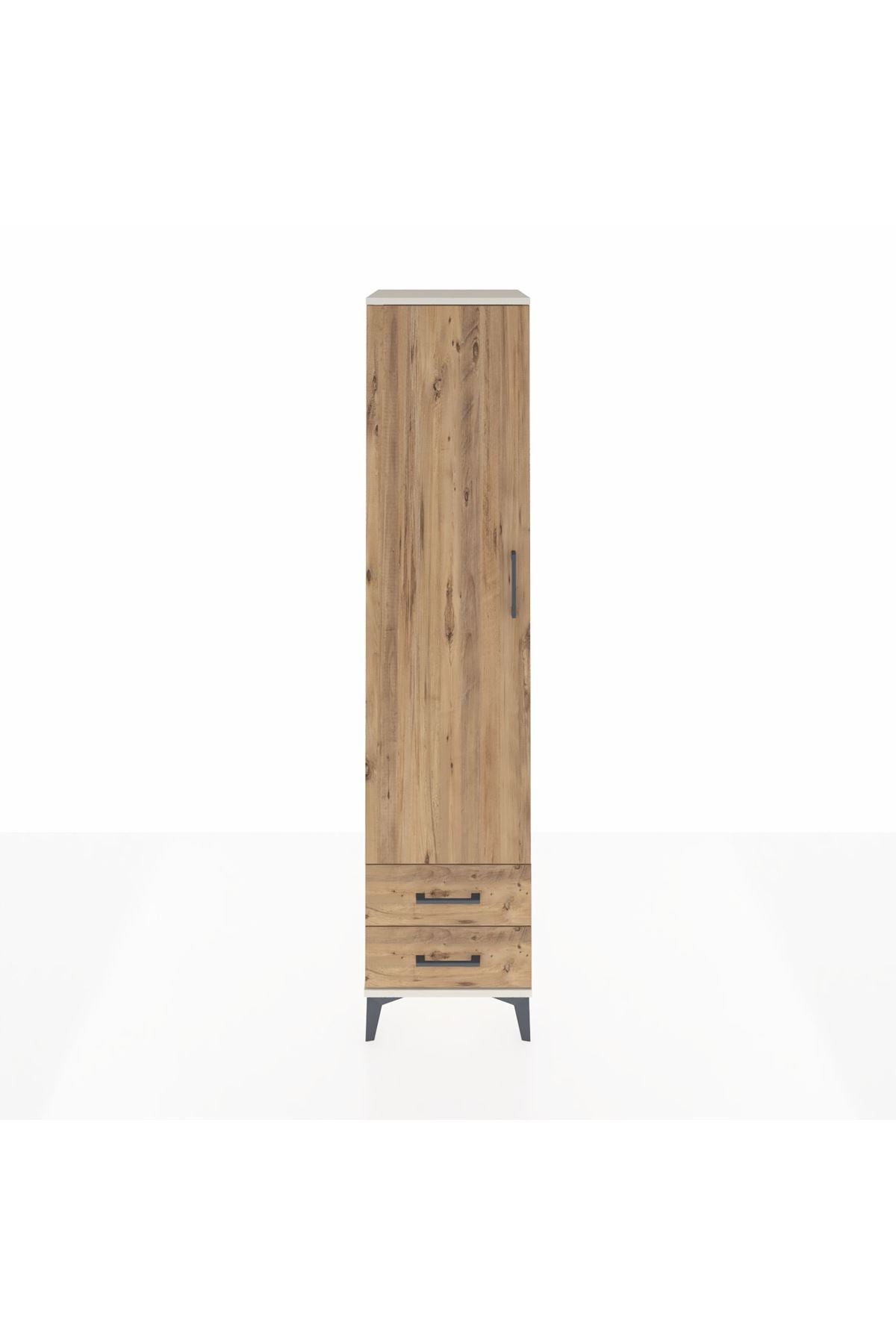 Hyperion Dolap 2 Raflı 2 Çekmeceli Tek Askılı 44x44x195 Aytaşı-Çam