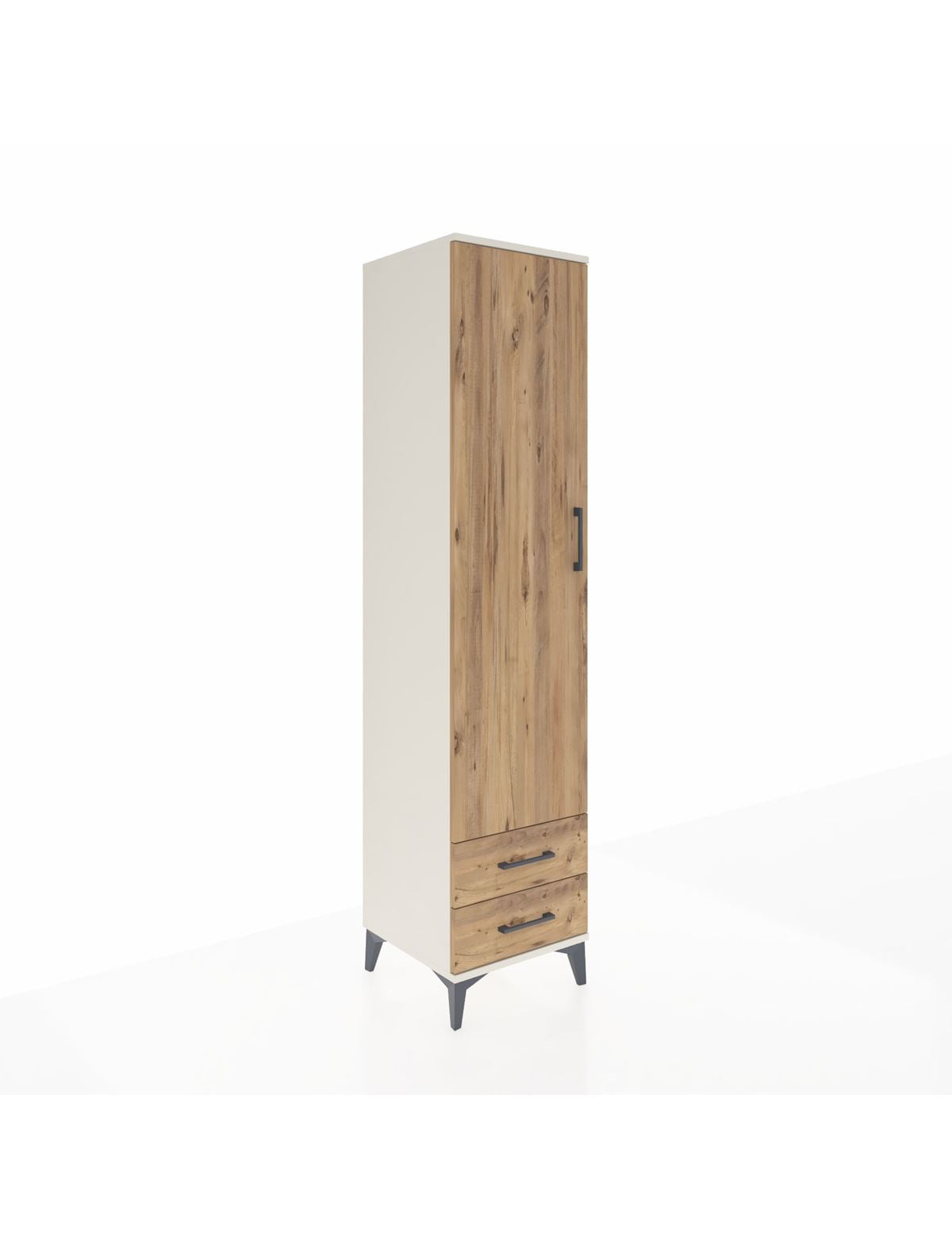 Hyperion Dolap 2 Raflı 2 Çekmeceli Tek Askılı 44x44x195 Aytaşı-Çam