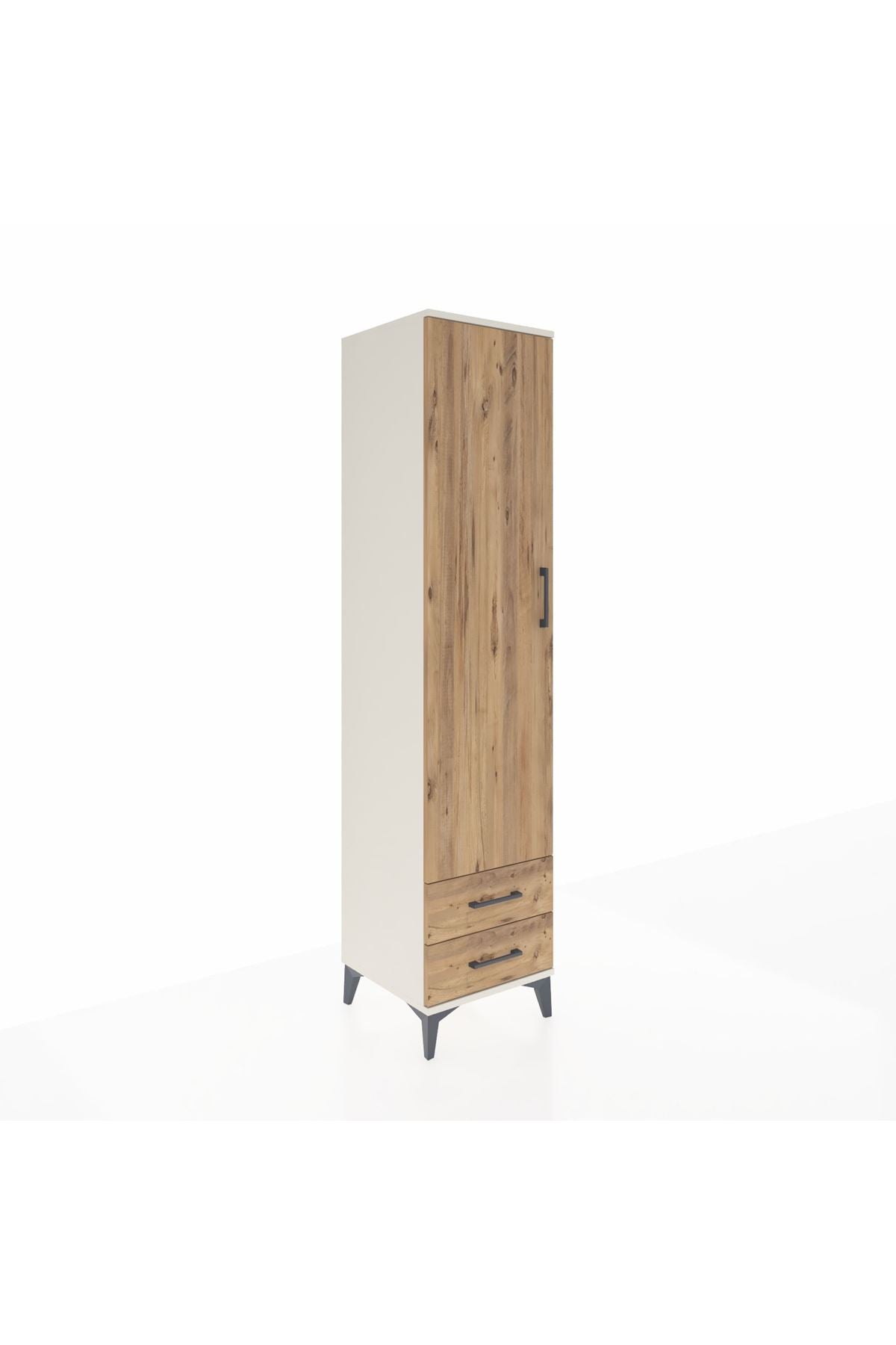 Hyperion Dolap 2 Raflı 2 Çekmeceli Tek Askılı 44x44x195 Aytaşı-Çam