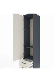 Hyperion Dolap 2 Raflı 2 Çekmeceli Tek Askılı 44x44x195 Antrasit-Aytaşı