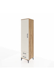 Hyperion Dolap 2 Raflı 2 Çekmeceli Tek Askılı 44x44x195 Çam-Aytaşı