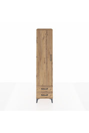 Hyperion Dolap 2 Raflı 2 Çekmeceli Tek Askılı 44x44x195 Çam-Çam