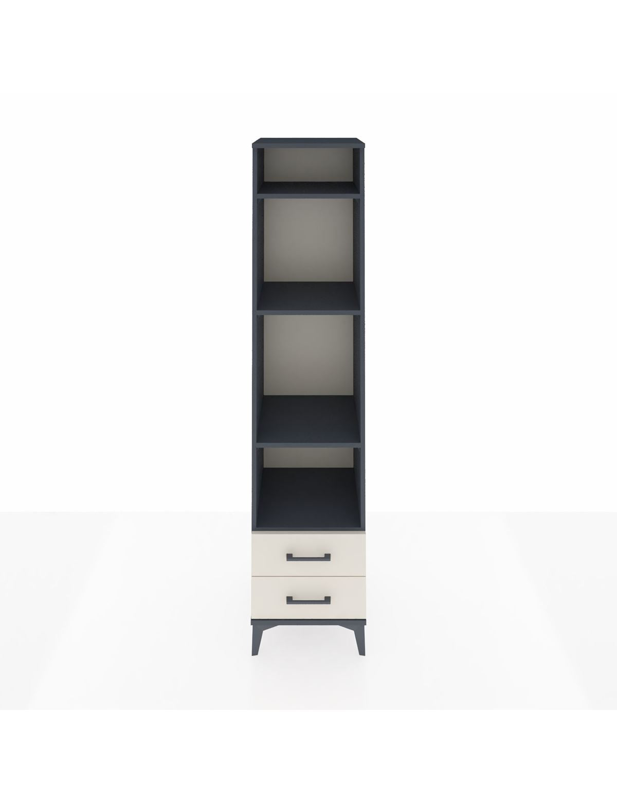 Hyperion Dolap 4 Raflı 2 Çekmeceli 44x44x195 Antrasit-Aytaşı