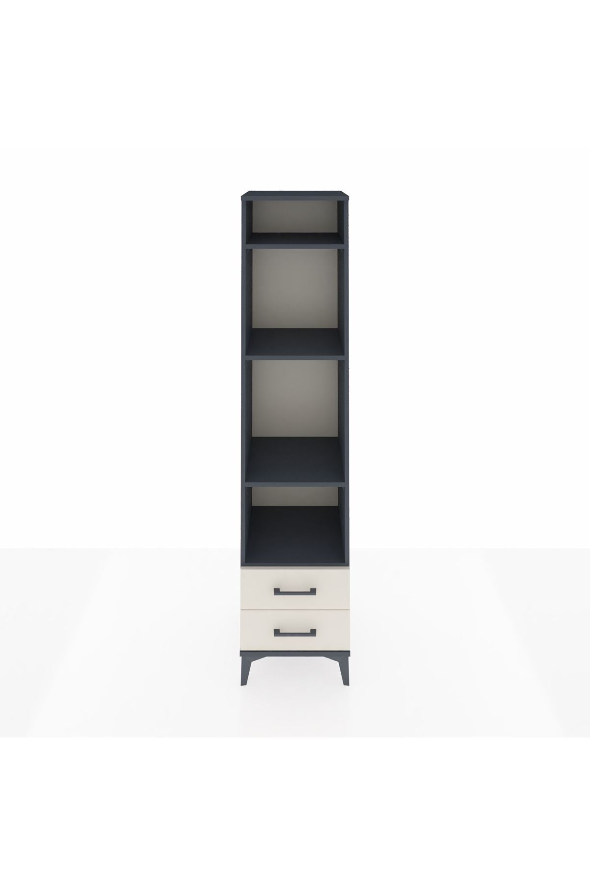 Hyperion Dolap 4 Raflı 2 Çekmeceli 44x44x195 Antrasit-Aytaşı