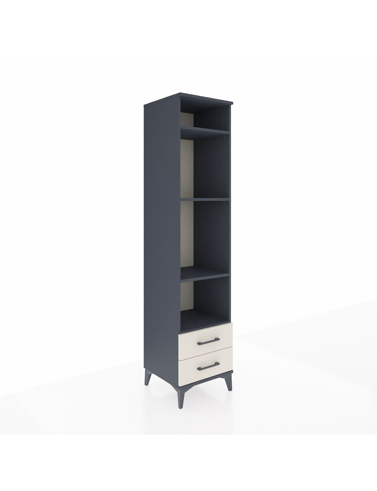 Hyperion Dolap 4 Raflı 2 Çekmeceli 44x44x195 Antrasit-Aytaşı