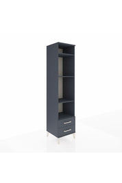 Hyperion Dolap 4 Raflı 2 Çekmeceli 44x44x195 Antrasit-Antrasit