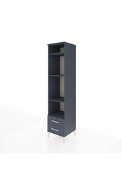 Hyperion Dolap 4 Raflı 2 Çekmeceli 44x44x195 Antrasit-Antrasit