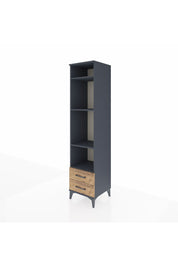 Hyperion Dolap 4 Raflı 2 Çekmeceli 44x44x195 Antrasit-Çam