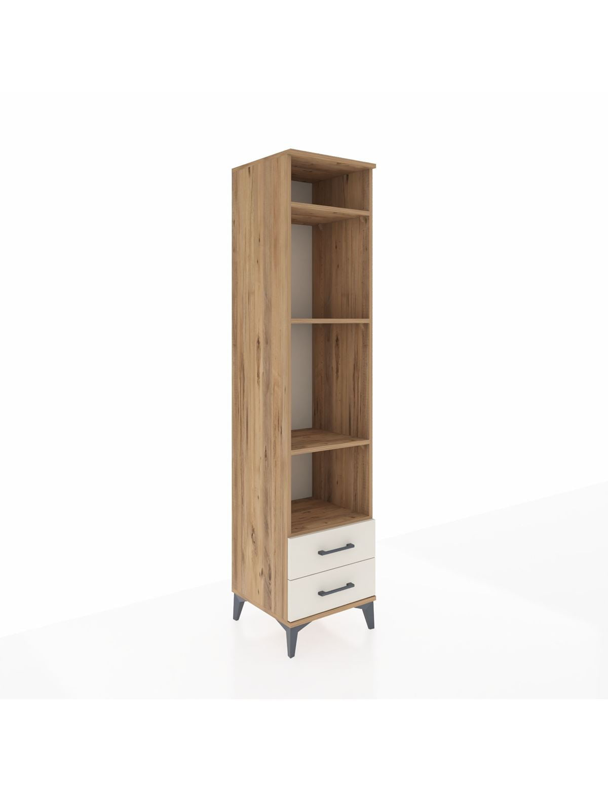 Hyperion Dolap 4 Raflı 2 Çekmeceli 44x44x195 Çam-Aytaşı