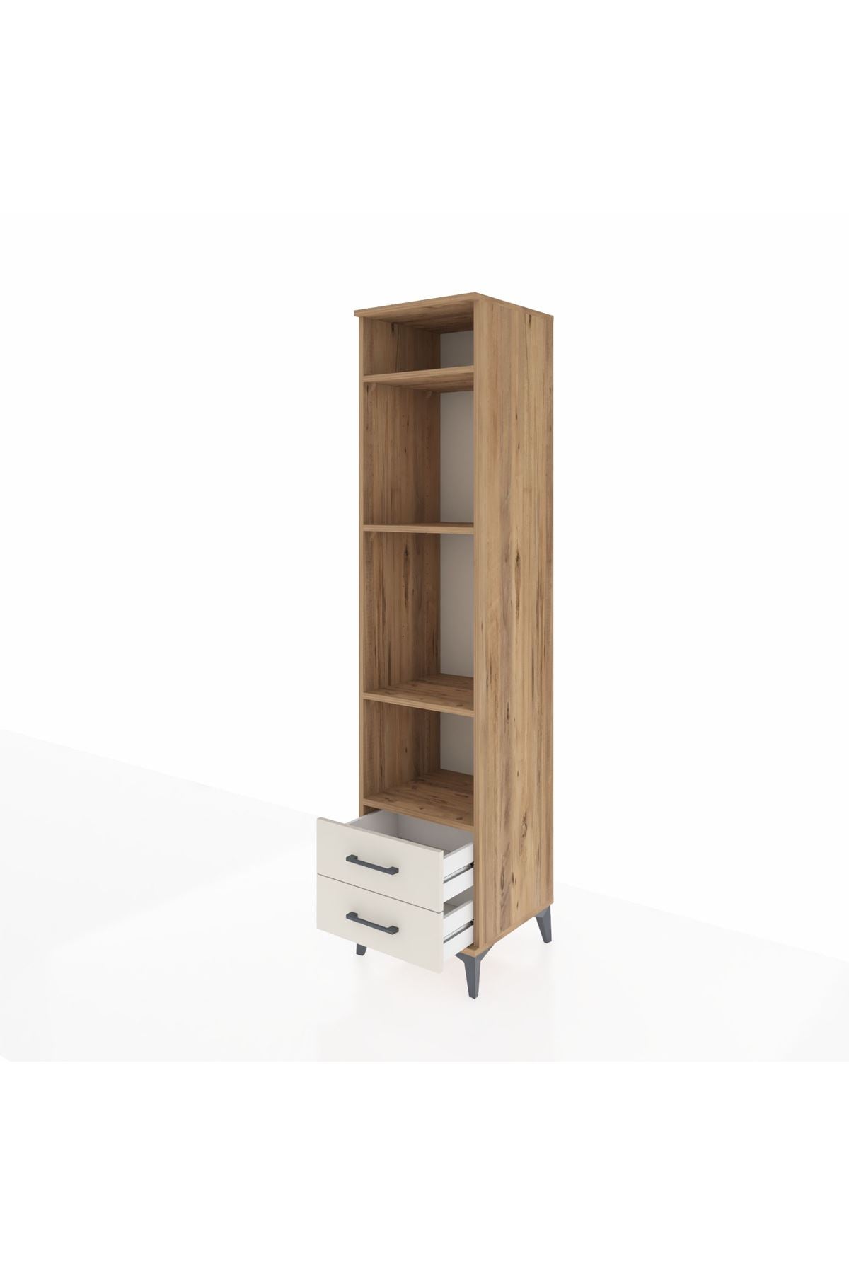 Hyperion Dolap 4 Raflı 2 Çekmeceli 44x44x195 Çam-Aytaşı