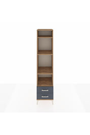 Hyperion Dolap 4 Raflı 2 Çekmeceli 44x44x195 Çam-Antrasit