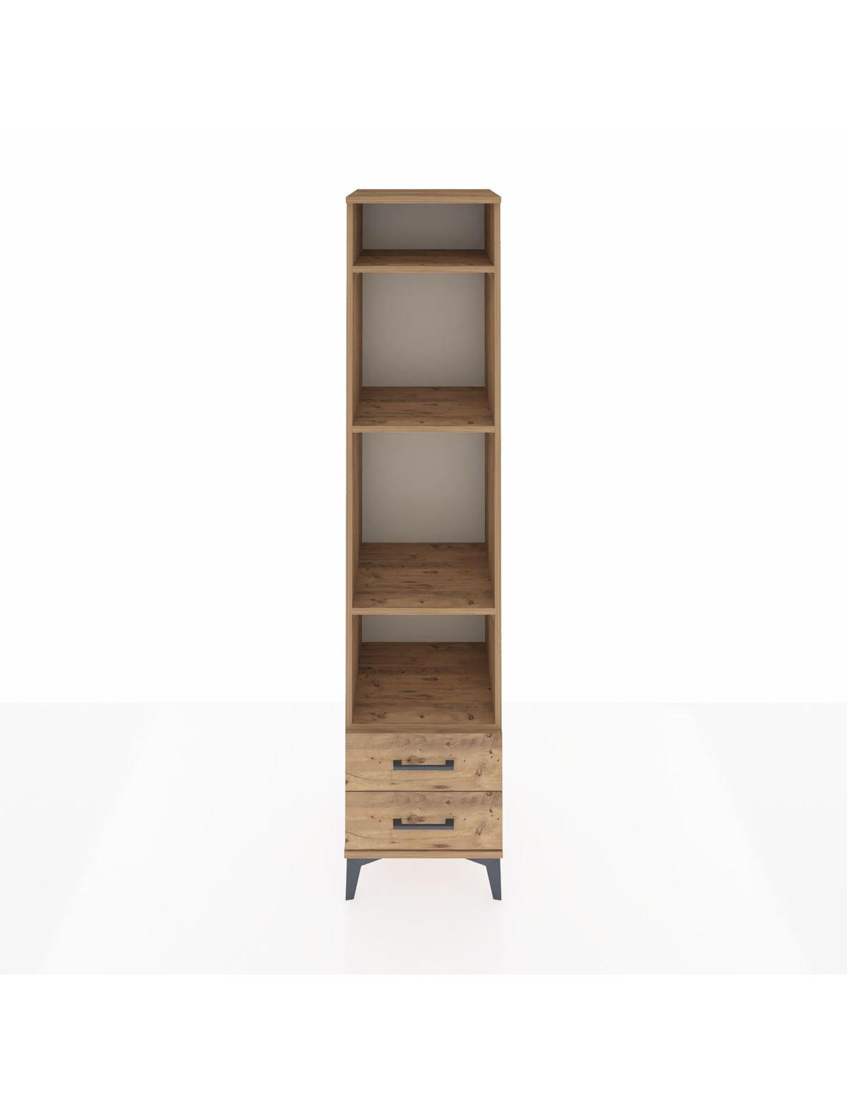 Hyperion Dolap 4 Raflı 2 Çekmeceli 44x44x195 Çam-Çam