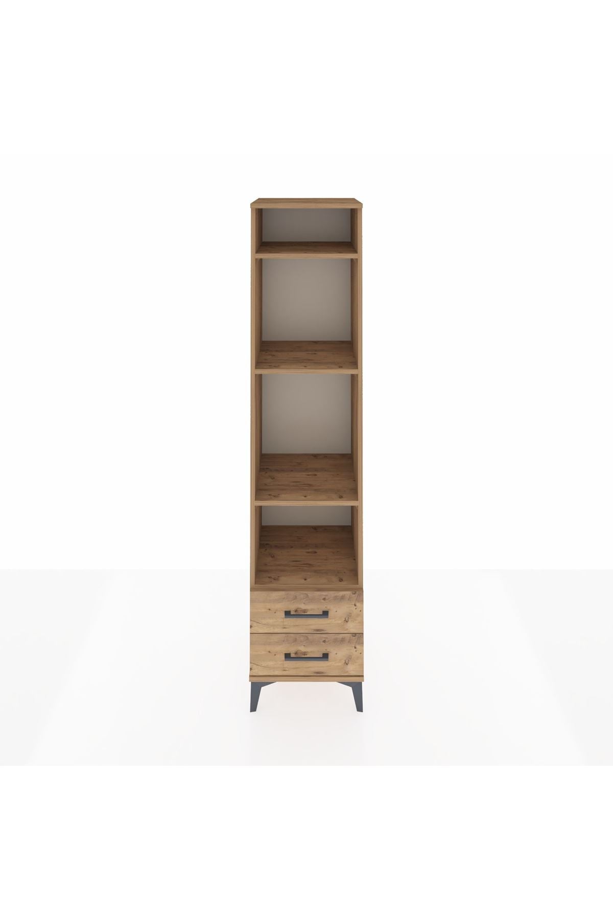 Hyperion Dolap 4 Raflı 2 Çekmeceli 44x44x195 Çam-Çam